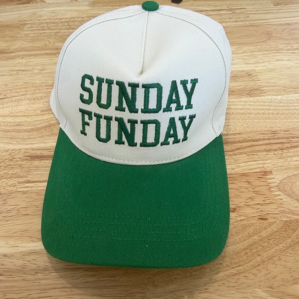 Zenana Sunday Funday Hat Trucker Adjustable NEW Green Football Team Fan